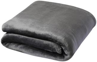 Traumschlaf Teddy-Fleece Kuscheldecke|150x200 cm| anthrazit