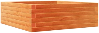 vidaXL Pflanzkübel Wachsbraun 70x70x23 cm Massivholz Kiefer 847195