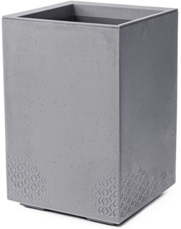 KONZEPT Pflanzkübel Großer auf Rollen, für außen, in Beton-Optik, mobil, recyceltem Material, ideal für Garten, Terrasse und Balkon