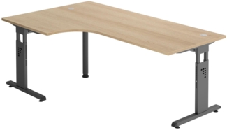 HAMMERBACHER VOS82/E/G höhenverstellbarer Schreibtisch 65 - 85 cm eiche