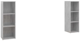 vidaXL TV-Schränke 2 Stk. Betongrau 107 x 35 x 37 cm Spanplatte [3079911]