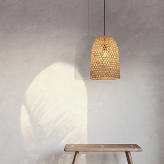 Nova Luce 9586509 AURORA Pendelleuchte 43x30cm Natur E27