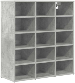 vidaXL Schuhschrank Betongrau 77,5 x 30 x 83,5 cm Holzwerkstoff 808724