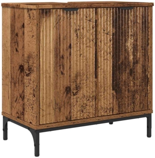 vidaXL Badezimmer Waschbecken Schrank Altholz 60,5 x 33,5 x 61 cm 883422