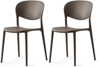 Connubia, 2 Stühle Abby, recyceltes Polypropylen 100% Terra