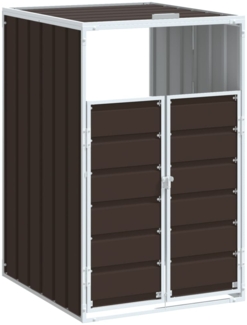 vidaXL Mülltonnenbox für 1 Tonne Braun 72x81x115 cm Stahl 4006174