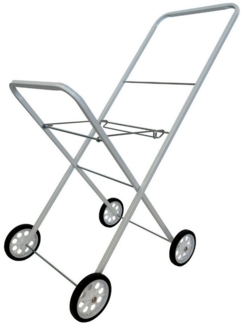 abc HOME Wäschekorb Wäschekorbwagen, Ablagefläche, Klappbar, Weiß, Metall, 92 cm H