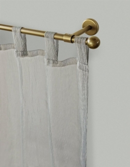 GARESA Gardinenstange BOLTI, Ø 16 mm, 1-läufig, Wunschmaßlänge, mit Bohren, verschraubt, Metall, Vorhanggarnitur, verlängerbar, Wandmontage, ohne Ringe