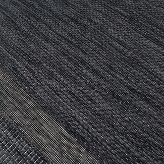 KADIMA DESIGN Outdoorteppich Unifarben mit Bordüre Balkon, Terrasse Outdoor Teppich, Läufer, Höhe: 4 mm, 100% Polypropylen,Läufer, 80x150, Anthrazit