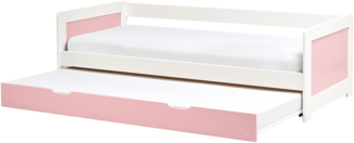Ausziehbett Kiefernholz GRAVELINES 90x200 cm Rosa
