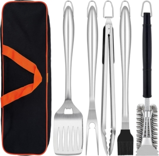 Herogo Grillbesteck-Set, 6-teilig, Edelstahl, mit Tragetasche