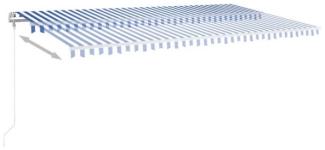 Gelenkarmmarkise Automatisch 600x350 cm Blau und Weiß