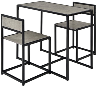 COSTWAY Essgruppe, (3-tlg), Küchenbar, mit Tisch & 2 Stühlen, platzsparend
