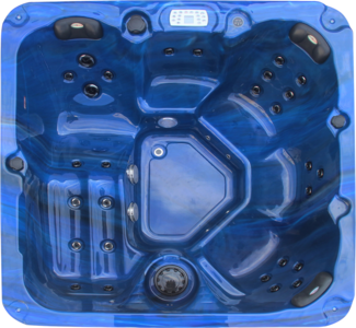 Outdoorwhirlpool Palma Weiß inkl. Abdeckung und Stiege - 190 x 190 x 86 cm