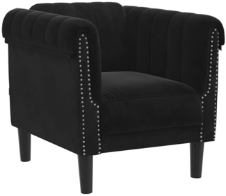 vidaXL Sessel Schwarz Samt 372570