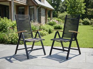 LC Garden »Toronto« Klappsessel Rope schwarz mit