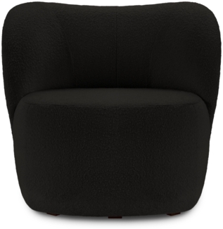 Micadoni Sessel Saamit 1-Sitzer Boucle Schwarz