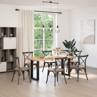 vidaXL Esstischbeine U-Form 2 Stk. Schwarz 50x(72-73) cm Stahl 4013176