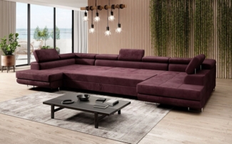 Baidani Sofa Sofa Taormina mit Schlaf- und Klappfunktion (Samt), inkl. Aufbau