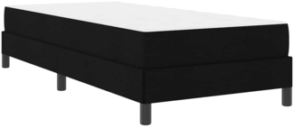 vidaXL Boxspringbett mit Matratze Schwarz 90 x 200 cm Stoff 3398460