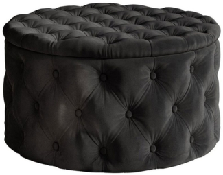 Lookway Hocker CHESTERFIELD runder gesteppter mit Staufach (Der gepolsterte hocker), mit Stauraum