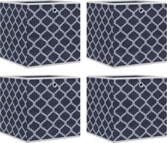 vidaXL Faltboxen 4 Stk. Blau 32x32x32 cm Vlies 4018979