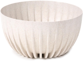 SIENA GARDEN Pflanzschale PALMA weiß 30 cm Kunststoff/Holz, 30 x 30 x 15,6 cm