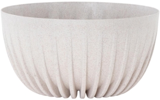 SIENA GARDEN Pflanzschale PALMA weiß 30 cm Kunststoff/Holz, 30 x 30 x 15,6 cm