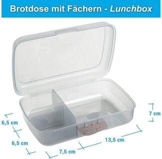 Centi Lunchbox Lunchbox Kinder mit Fächern Trennfächer Bento Box, Kunststoff, (4er-Set)