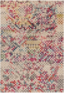 benuta Teppich Casa, rechteckig, Höhe: 11 mm, Teppich Wohnzimmer, Esszimmer, Schlafzimmer, Flur, Farbenfroh, Retro