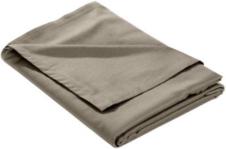 Mako Satin Bettlaken ohne Gummizug braun (taupe) 240x280cm