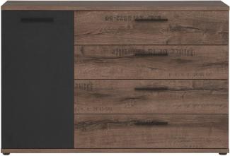 Forte 'Jacky' Sideboard, Kommode in Schlammeiche und Schwarzeiche, 125 x 83 cm