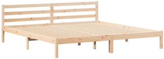 vidaXL Bettgestell mit Kopfteil Braun 210 x 180 cm Massivholz Kiefer 869770