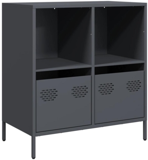 vidaXL Sideboard Anthrazit 68x39x73,5 cm Kaltgewalzter Stahl 851360