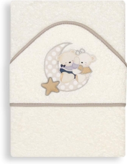 Interbaby 01145-05 Baby Kapuzenbadetuch OSITO AMOROSO beige, Beige