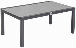 Couchtisch Belinda / Sondrino, Aluminium, Grau, 100 x 42 x 60 cm