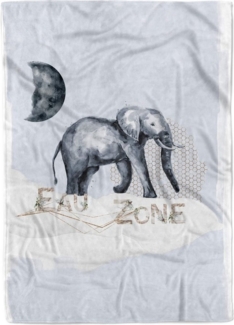 Sinus Art Handtücher Handtuch Strandhandtuch Saunatuch Kuscheldecke Elefant Wasserfarben Hal, Baumwolle-Polyester-Mix (1-St), Handtuch