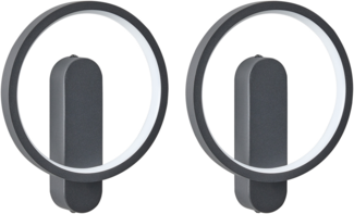 Wandlampe 2er Set BLIES LED Metall Schwarz