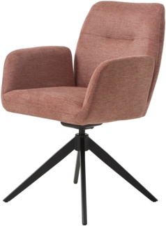 Armlehnstuhl >ROXANA< drehbar, Wipp-Relax-Funktion Rosa, Stoff-Brego - 57,5x88x62cm (BxHxT)