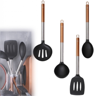 BERGNER Küchenhelfer Set 4-teilig Kochbesteck Küchenutensilien BGIC-5500