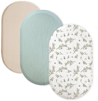 FOUORTUNATE-BEE Spannbettlaken 3er-Pack Spannbettlaken, (3 Stück), Geeignet für Kinderwagen, Stubenwagen & Kinderbett