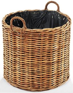 Kobolo Pflanzkübel Pflanzkorb Übertopf – Rattan lacak - mit Folie (1 Stück)