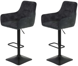 2er Set Barhocker Dora - Anthrazit