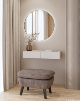 Home affaire Schminktisch Jukon, Breite 90 cm, moderner Schminktisch, hängend, mit 2 Schubladen (ohne Spiegel), Hängende Schminktisch, grifflos