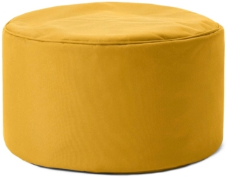 Lumaland Sitzsack-Hocker Pouf rund 50l senfgelb