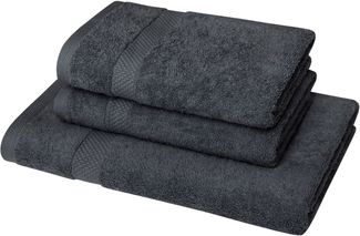 Dyckhoff Handtuch Set Planet, Walkfrottier (Set, 3-St), 2 Handtücher (50x100cm), 1 Duschtuch (70x140cm)