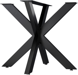 CLP Tischbeine Hardwick aus Stahl in Sternform Höhe 71 cm,85 x 85 x 71 cm industrial schwarz