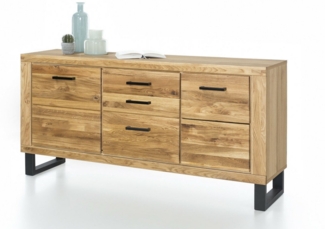 ELFO Sideboard Tina Kommode in Wildeiche geölt Teilmassiv Breite 158cm, B. 158
