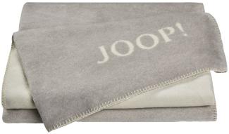 JOOP! Wohndecke UNI-DOUBLEFACE Rauch-Ecru Decke 150x200cm