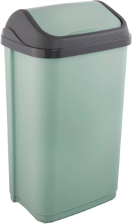 keeeper Mülleimer mit Schwingdeckel, 50 l, 38,5 x 29 x 66 cm, Swantje, Grün (Nordic Green)